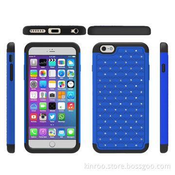 Hybrid Case for iphone 6 5.5" with Fake Crystal